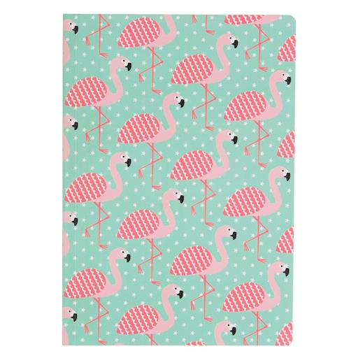 Tropical Summer Flamingo A5 Notebook