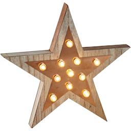 Retro illuminated star sign